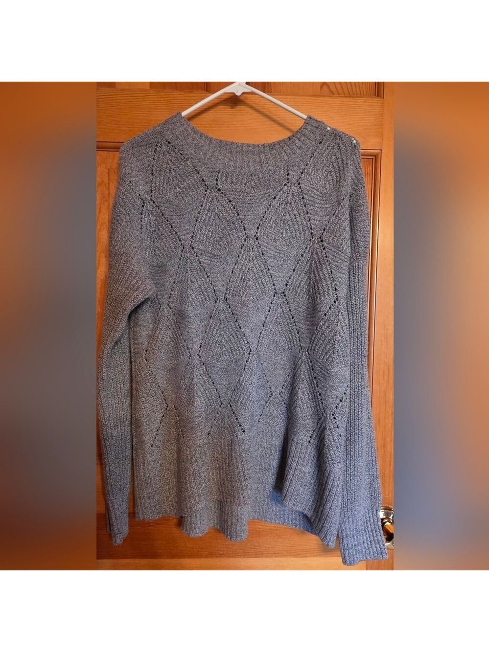 Sonoma Women's Gray Crewneck Knit Sweater - Picture 1 of 3